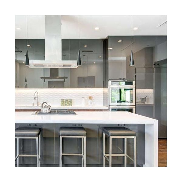 High Gloss Polyester Anthracite Cabinet Doors