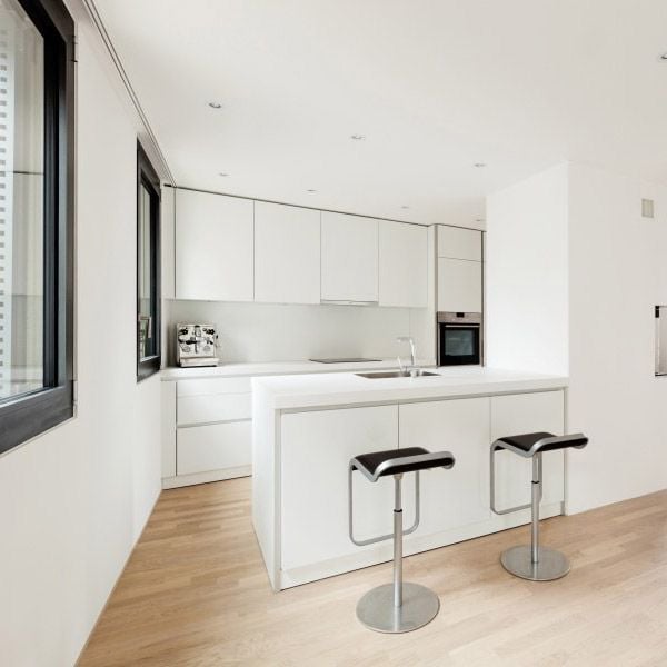 Matte Polyester White Cabinet Doors