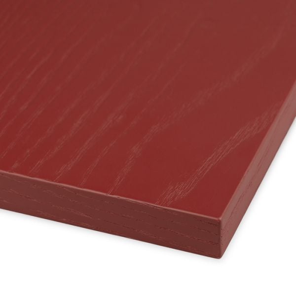 Fierce Red Painted Wood Veneer Cabinet Doors