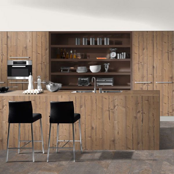Rustic Pine Textured cabinet doors