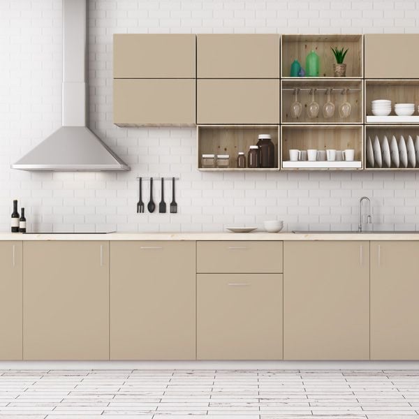 Taupe Satin Smooth Cabinet Doors