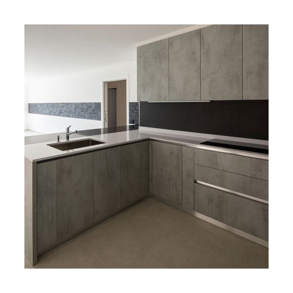 Spatula Plaster Dark Grey Textured Cabinet Doors