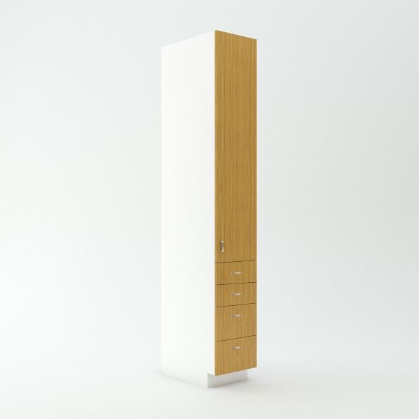 Tall Cabinet 23 3/4 inch Deep 84 inch High 21 inch Wide For Two Drawers and One Door