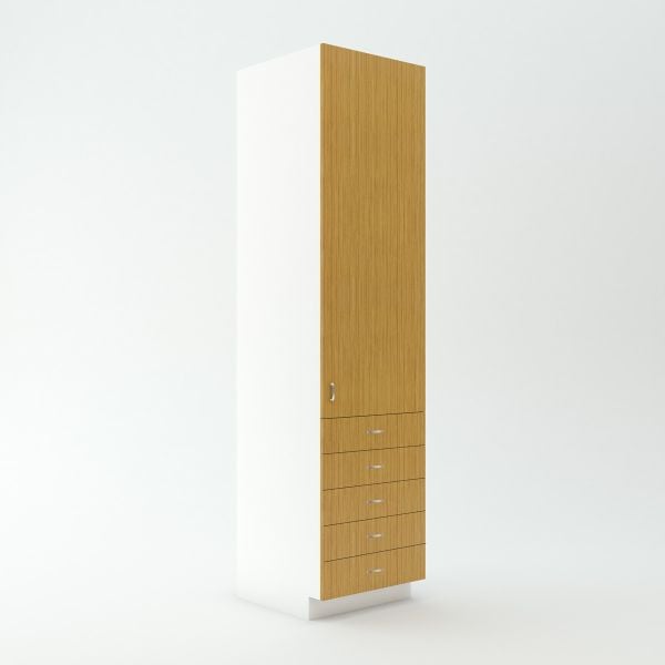 Tall Cabinet 23 3/4 inch Deep 84 inch High 30 inch Wide For Three Drawers and Two Doors