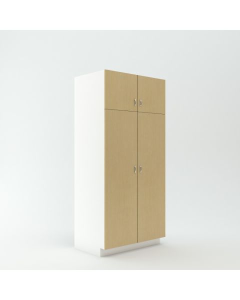 Tall Storage Shelving Cabinet 23 3/4 inch Deep 96 inch High 33 inch Wide For Four Doors