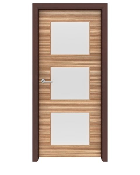 Zebrawood Newport Glass Interior Door