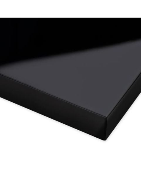 High Gloss Polyester Black Cabinet Doors
