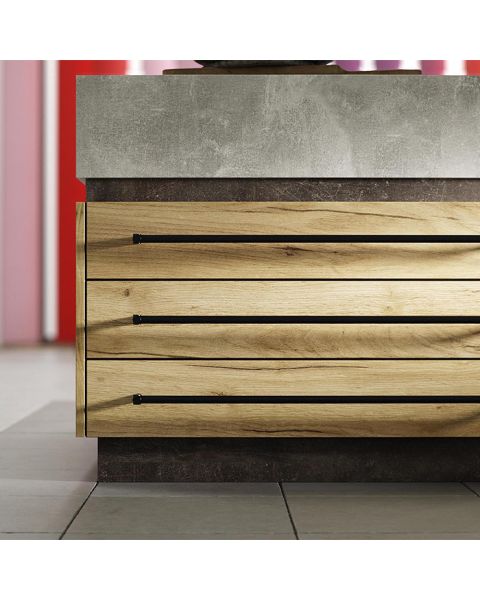 Raw Gold Oak Textured Cabinet Doors | 27estore European Style Kitchens and Home Improvement