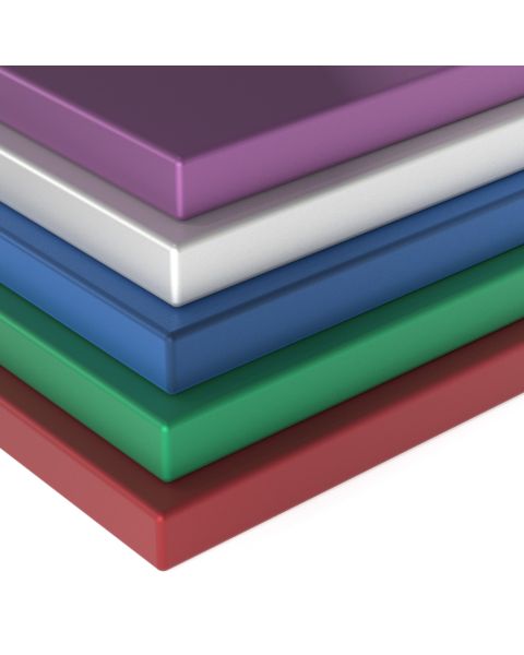 Angled view of matte lacquered cabinet door showing edge finish and smooth texture

