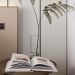 Cannettato fluted wall paneling in a bedroom, lacquered in off white Soft Touch