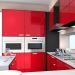 High Gloss Polyester Red cabinet doors