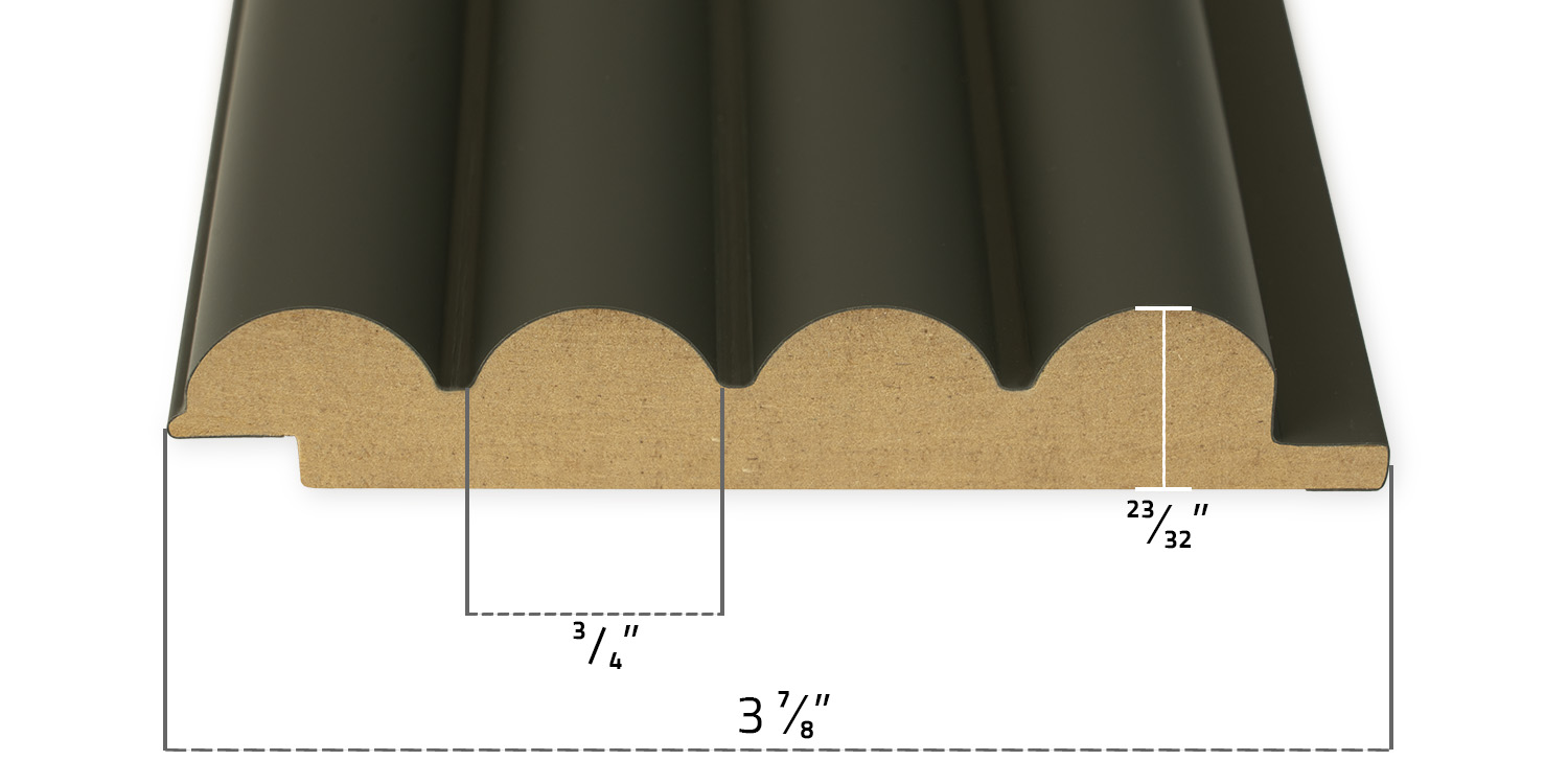 Slat Wall Panel - Fluted Measurements