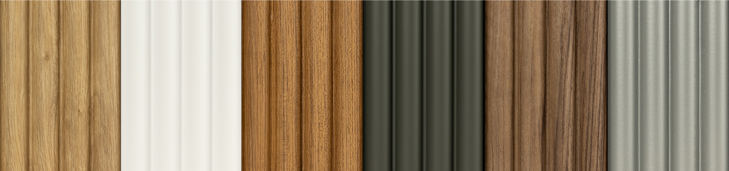 Slat Wall Panel - Fluted Colors