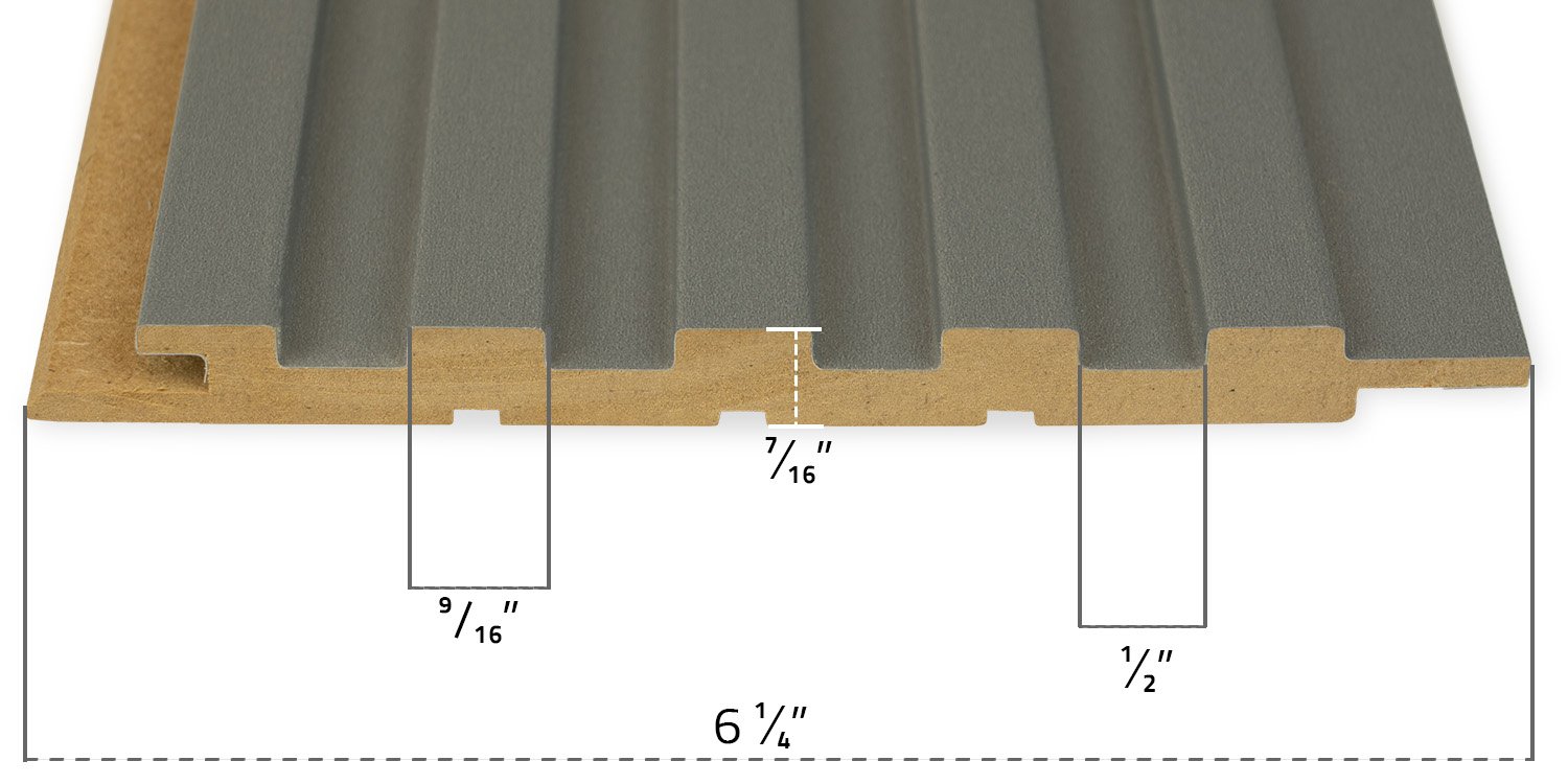 Slat Wall Panel - Half Inch Measurements