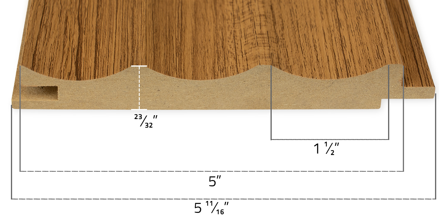 Slat Wall Panels - Waves Details