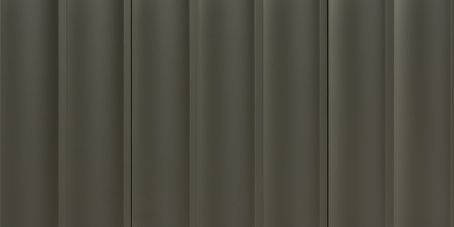 Slatwall panels waves earth grey