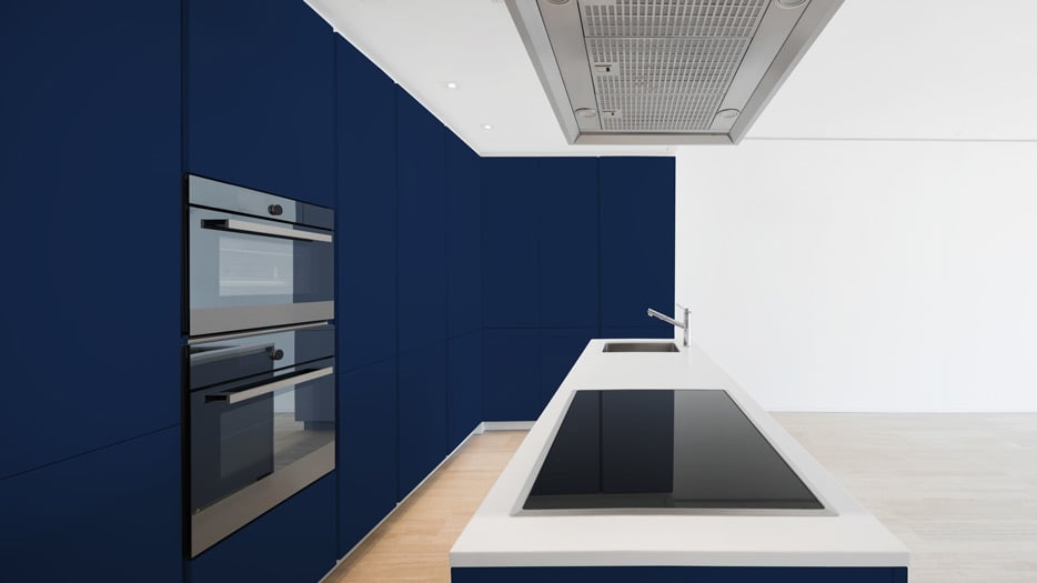 Sapphire Blue kitchen cabinets