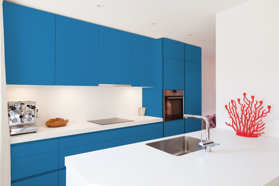 Light Blue kitchen cabinets