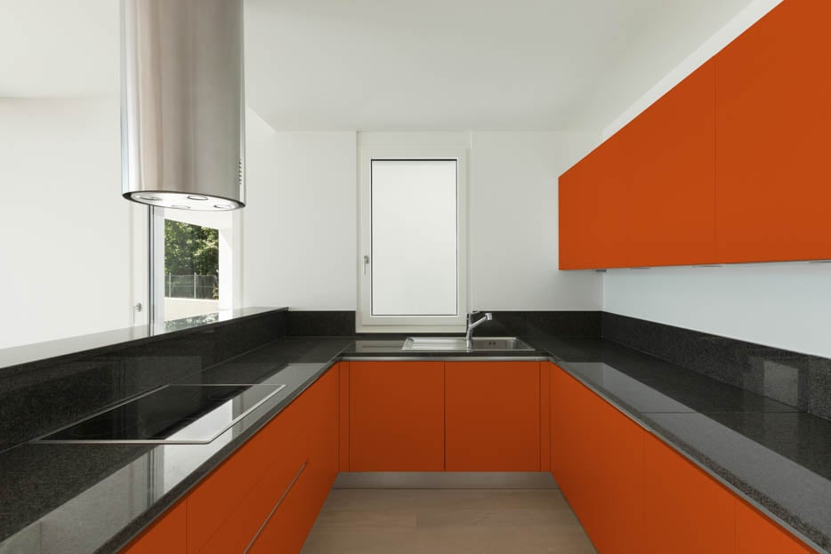 Traffic Orange Kitchen