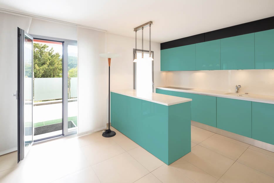 Light Turquoise Cabinetry