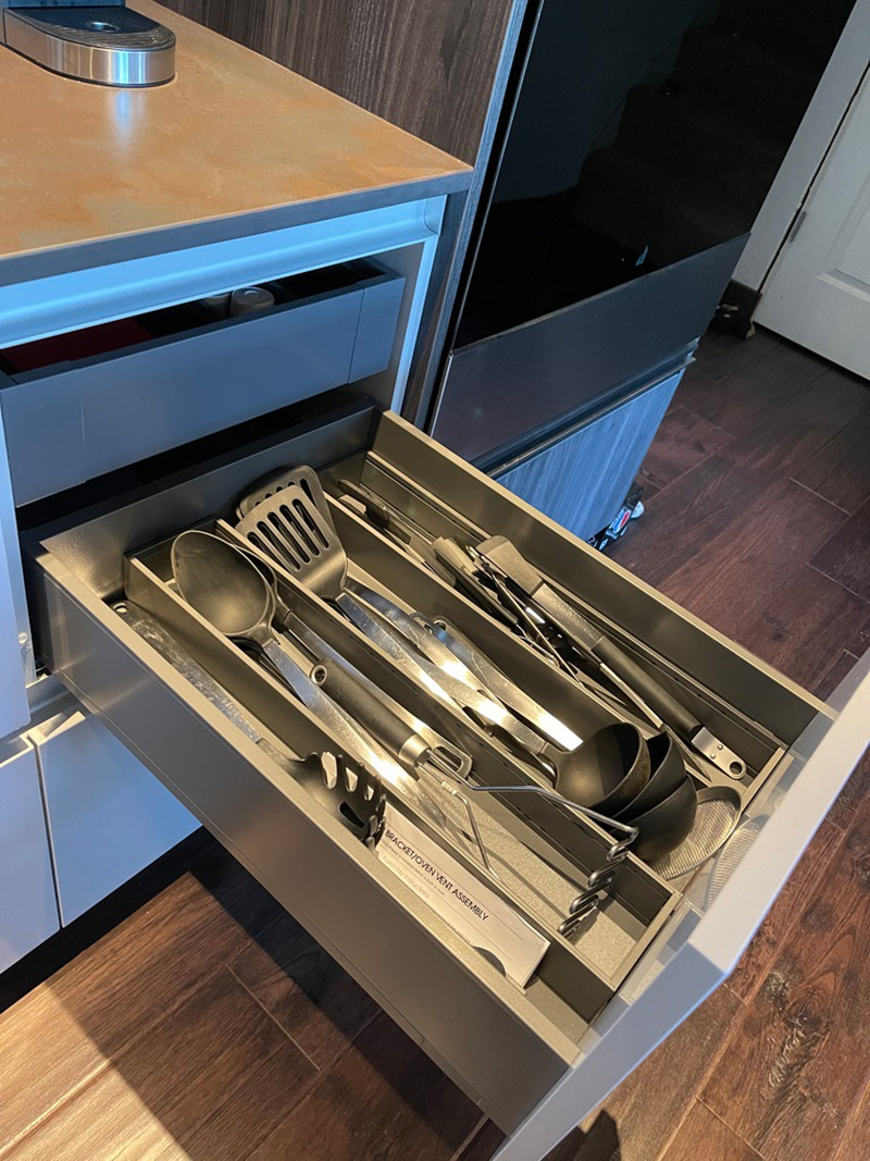 BLum Legrabox kitchen utensils organization