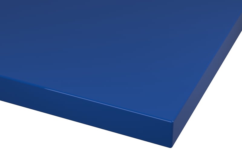 RAL 5002 Ultramarine Blue Lacquer Color Kitchen Cabinets Modern European