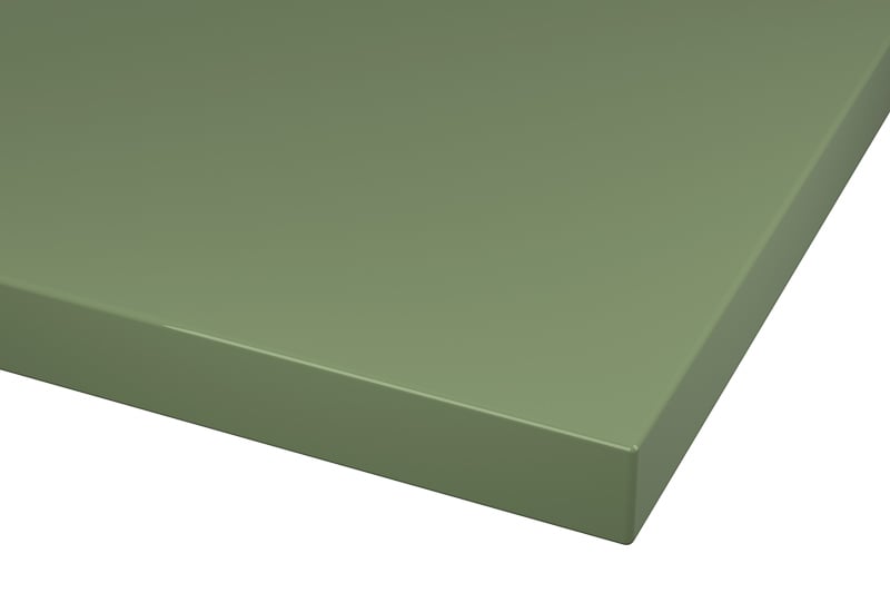 RAL 6011 Reseda Green Lacquer Color Kitchen Cabinets Modern European