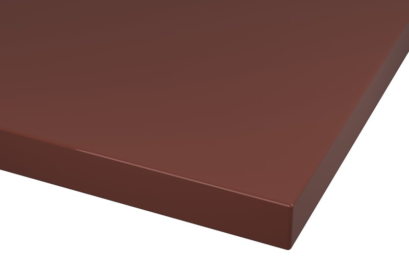 RAL 8015 Chestnut Brown Lacquer Color Kitchen Cabinets Modern European