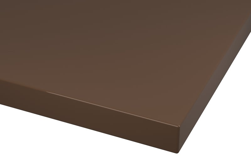 RAL 8028 Terra Brown Lacquer Color Kitchen Cabinets Modern European
