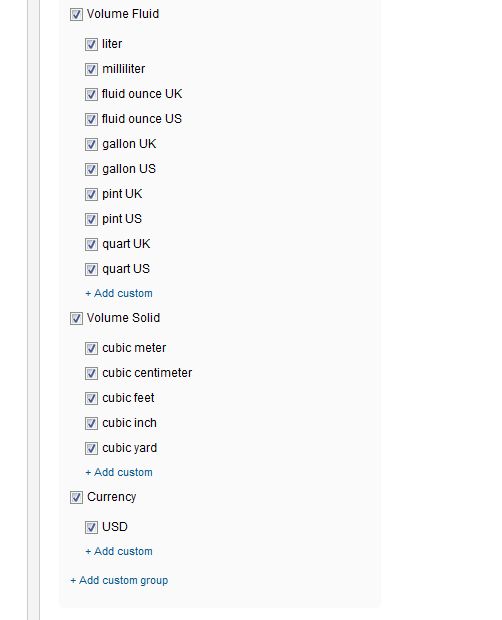 Custom Unit converter