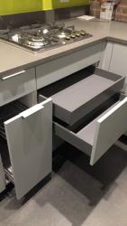 Matte RAL 7042 and Orion Grey Blum Legrabox drawers 
