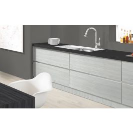 White Woodgrain Textured Cabinet Doors